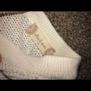 oversized white knit sweater